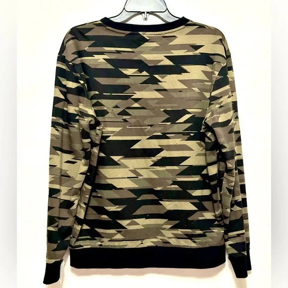 Hugo Boss Backward Spellout Thick Pullover Shirt Sweatshirt Camouflage M